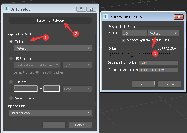 3dmax模型制作比例单位设置2