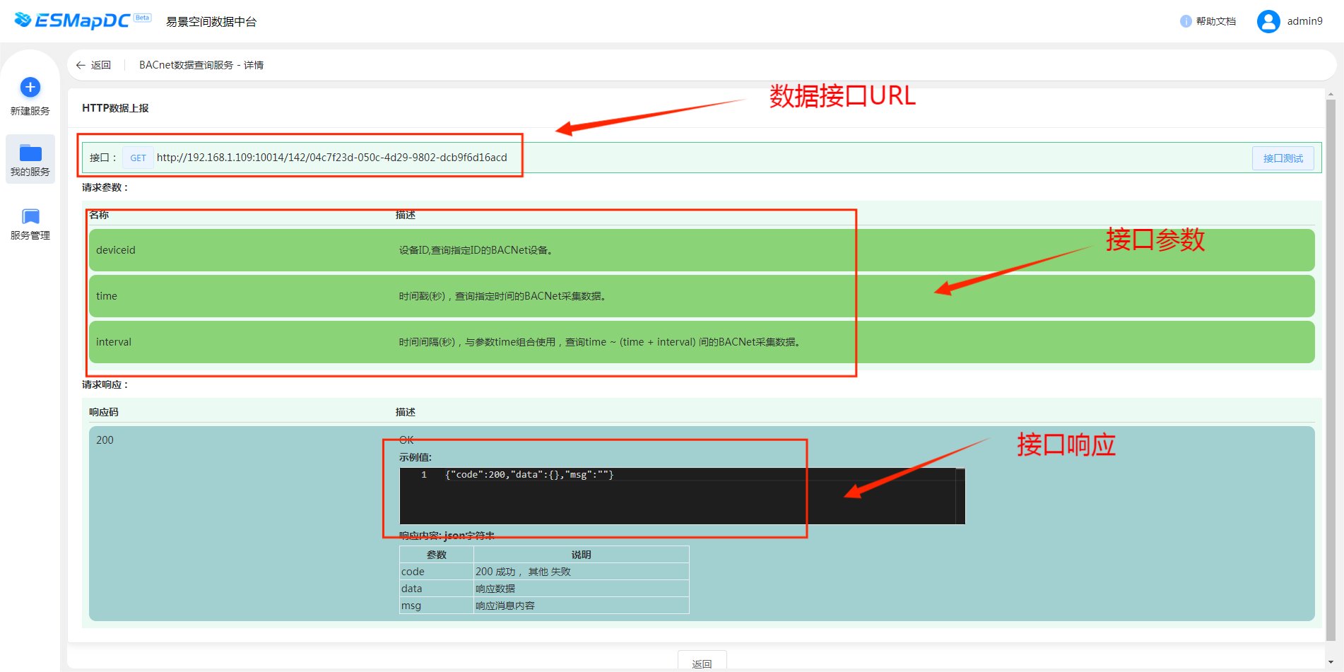 BACNet数据中台接口使用文档