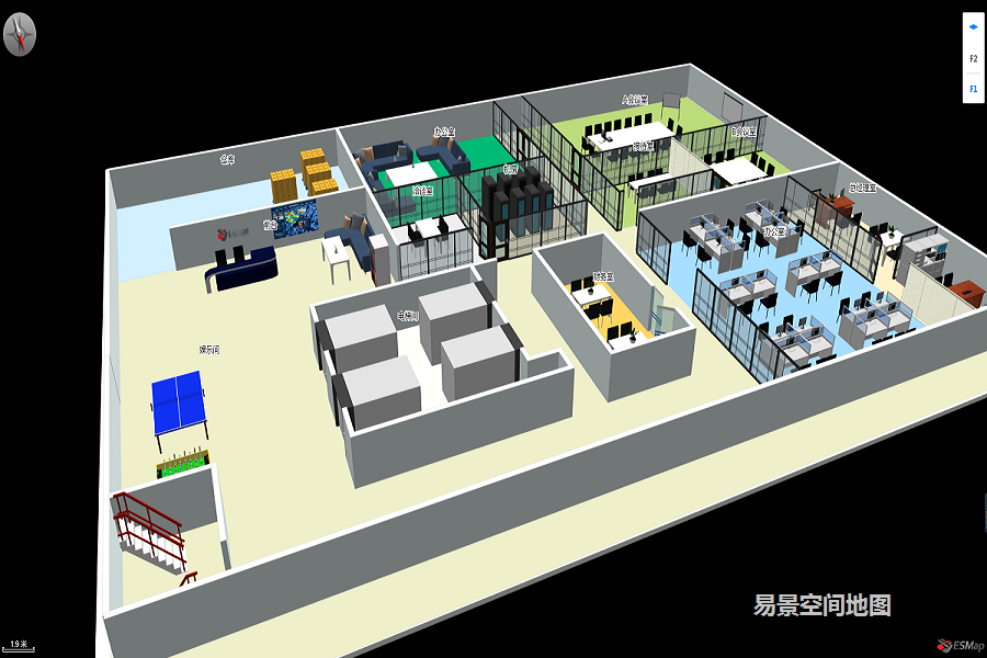 制作智慧商业办公楼、写字楼风格室内电子地图